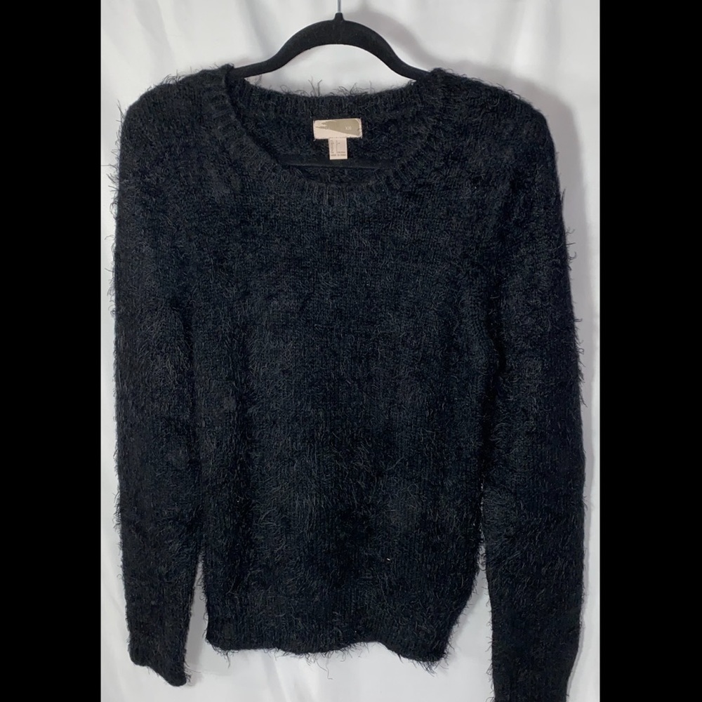 Forever21 Fuzzy Black Sweater